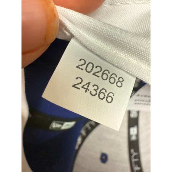 LA Los Angeles New Era x Supervsn Collab Hat Cap Emmbroidered Blue White 7 3/4 - Picture 14 of 14